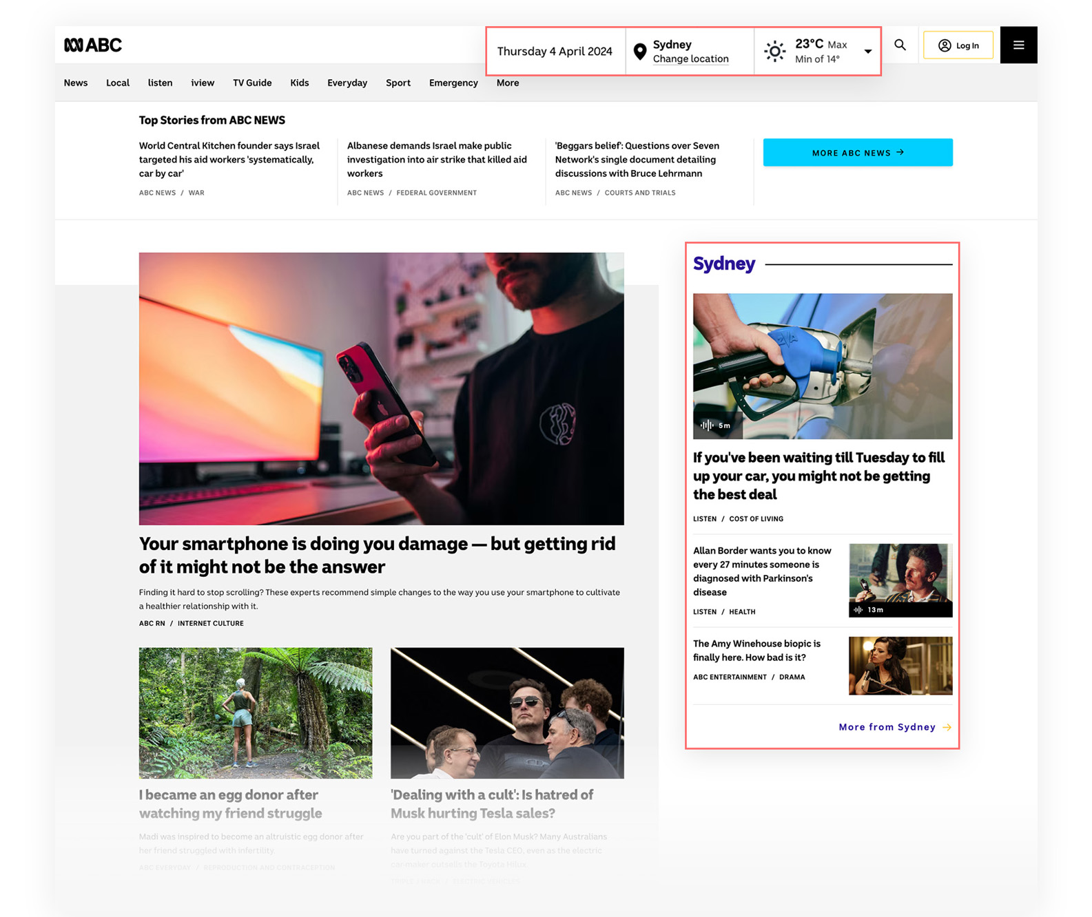 ABC Homepage